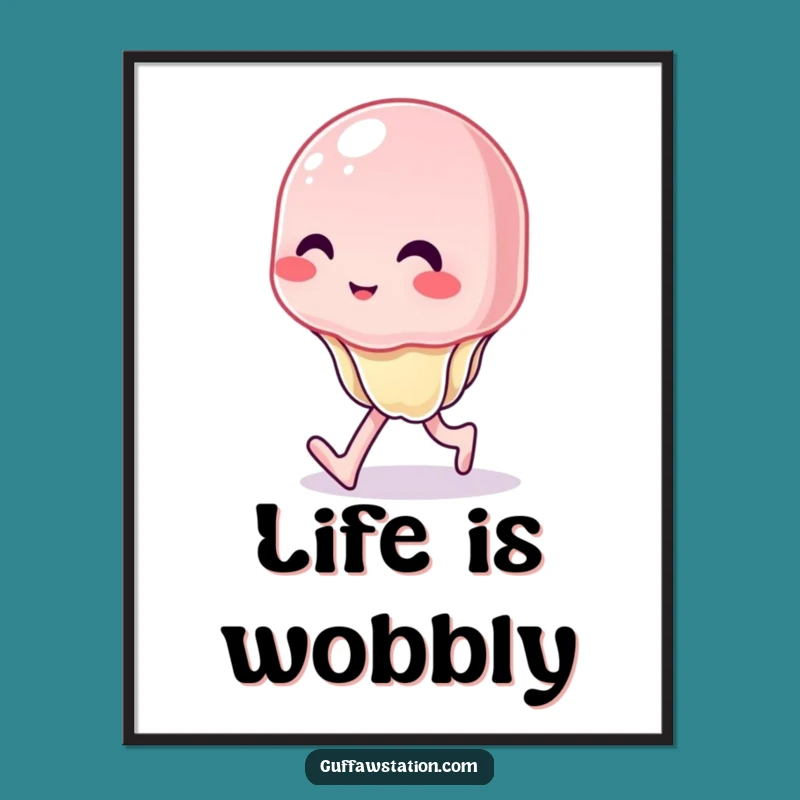 Funny Wobbly Jelly Poster: Hilarious Wobble Art for a Perfect Wall Gift