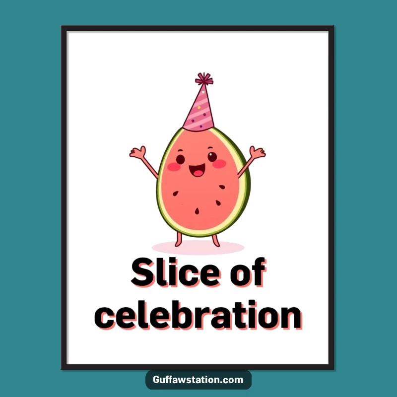 Funny Watermelon Party Poster - Vibrant Dance Art Gift!