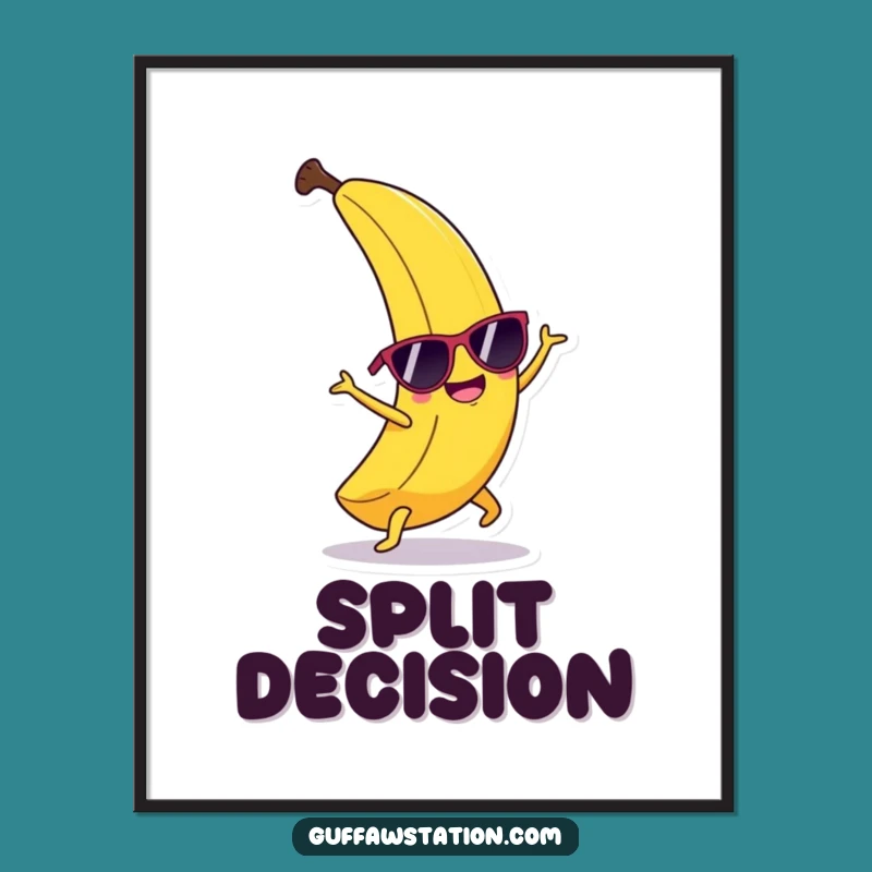 Funny Banana Cartwheel Poster: Wall Art for Sunny Spaces!