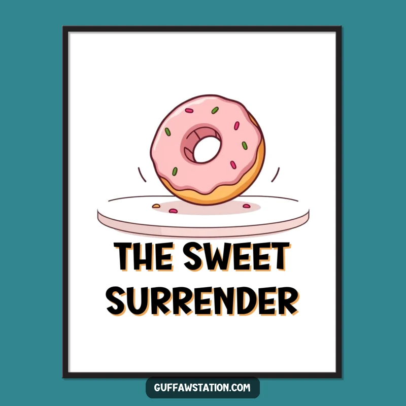 Funny Slow Motion Donut Poster: Hilarious Art for Your Walls, Perfect Gift