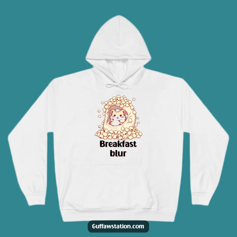 Funny Hamster Cereal Bowl Hoodie - Cozy and Hilarious Gift for Snuggle Lovers