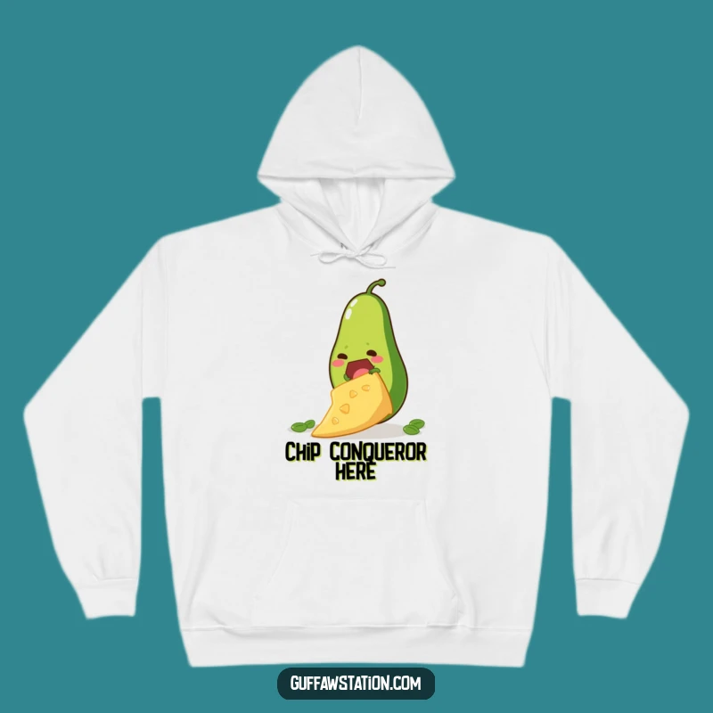 Cozy Funny Avocado Chip Climb Hoodie: Warm & Ambitious Design - Fantastic Funny Gift!