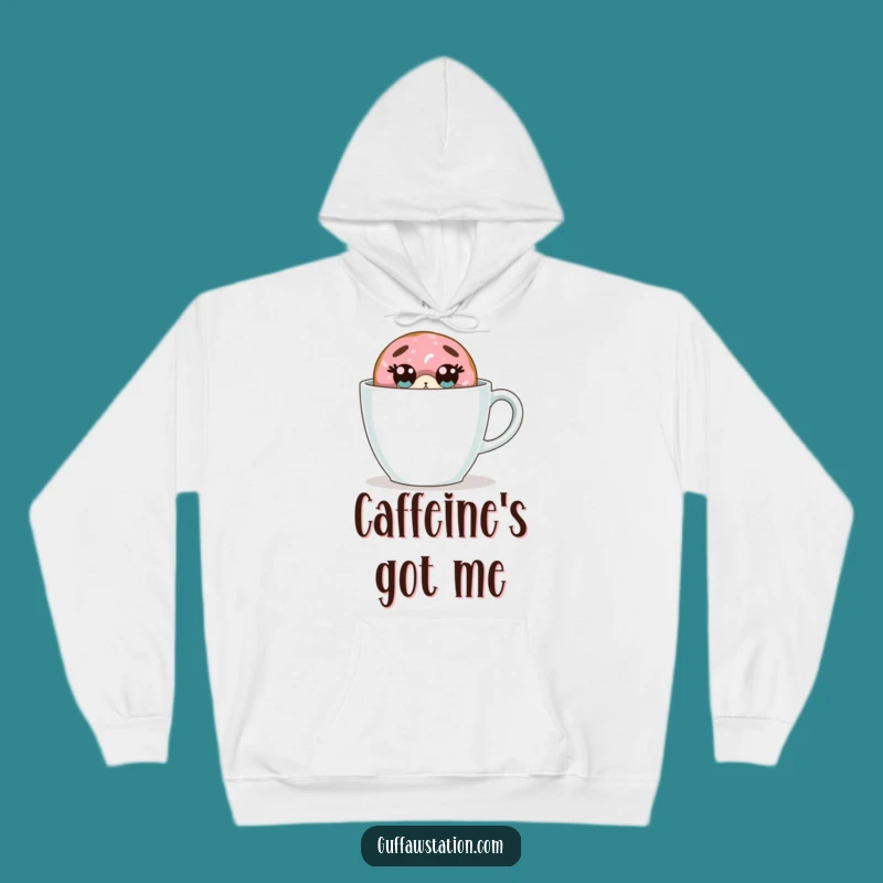 Cozy Funny Donut Hoodie - Warm & Whimsical Coffee Hideaway Gift!