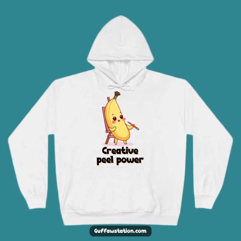 Funny Blushing Banana Hoodie: Stay Cozy While Channeling Your Inner Artist Humorous Style
