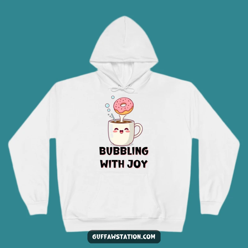Funny Coffee Mug Donut Bubble Hoodie: Cozy Up with Morning Laughs