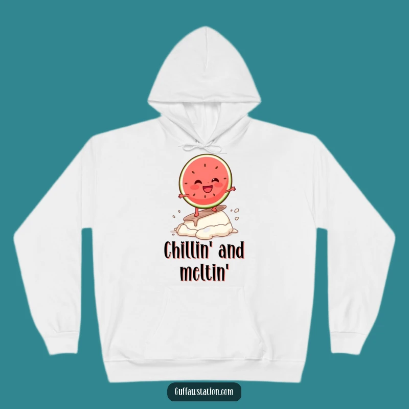 Funny Watermelon Surf Hoodie: Cozy & Hilarious Giggling Fruit Character, The Ultimate Funny Gift!