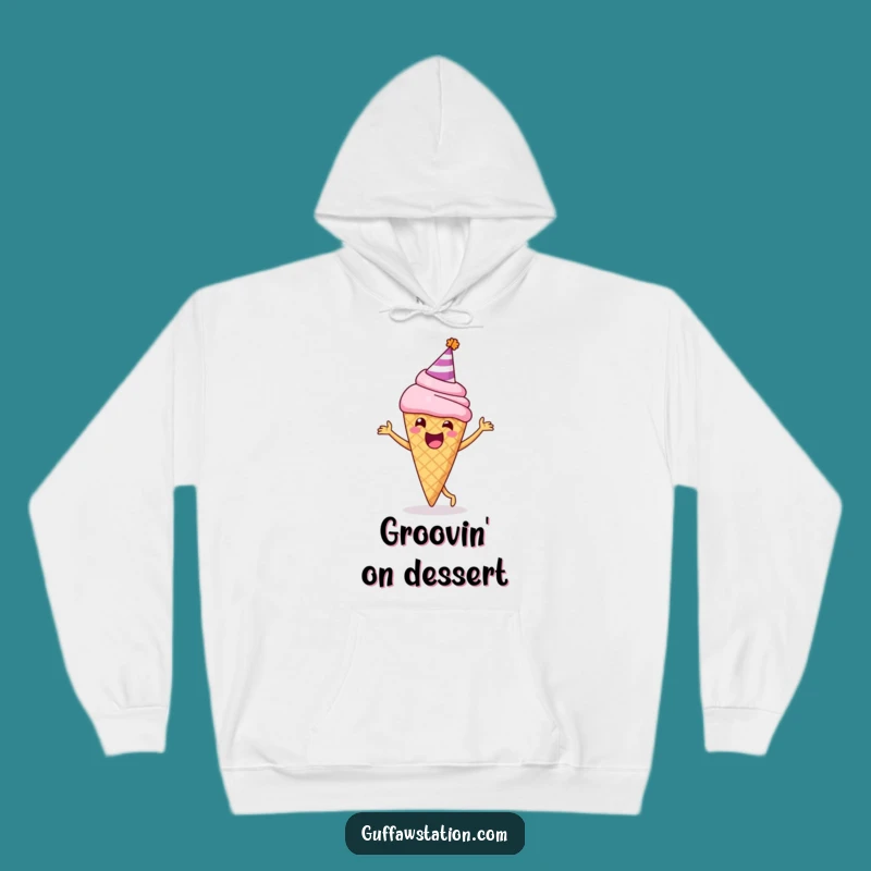 Funny Dancing Ice Cream Hoodie: Cozy Up with This Hilarious Dessert Party Design