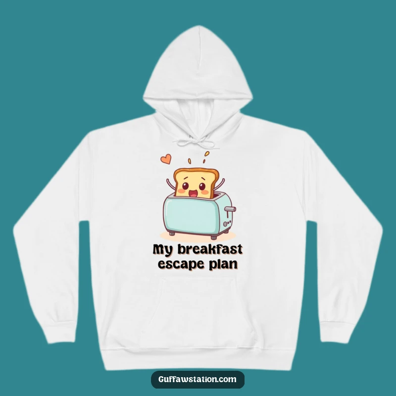 Funny Surprised Toast Hoodie: Cozy Up with This Hilarious Airborne Breakfast Design