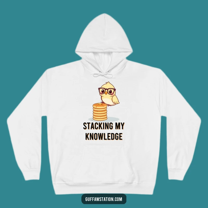 Funny Bird Professor Pancakes Hoodie - Cozy and Hilarious Gift for Brunch Fans