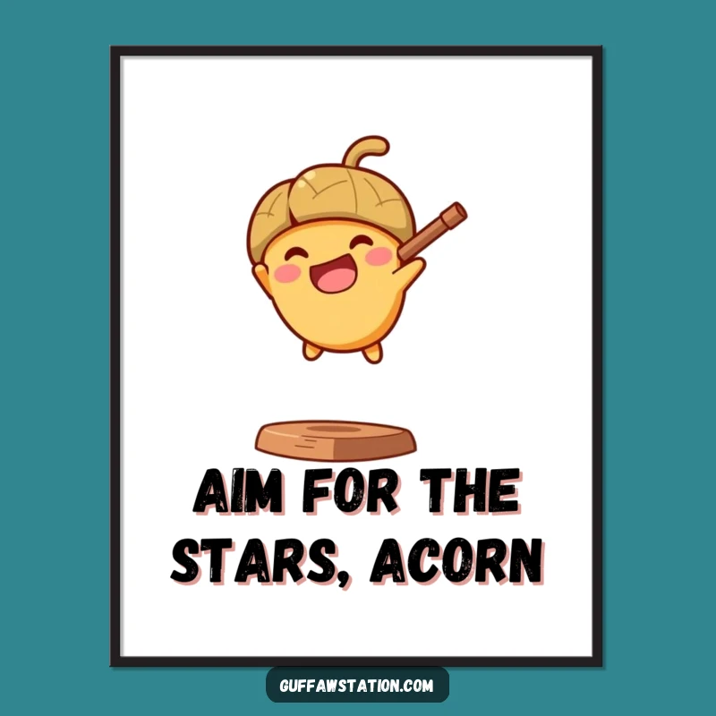 Funny Free Printable Wall Art: Glee Acorn Slingshot Art