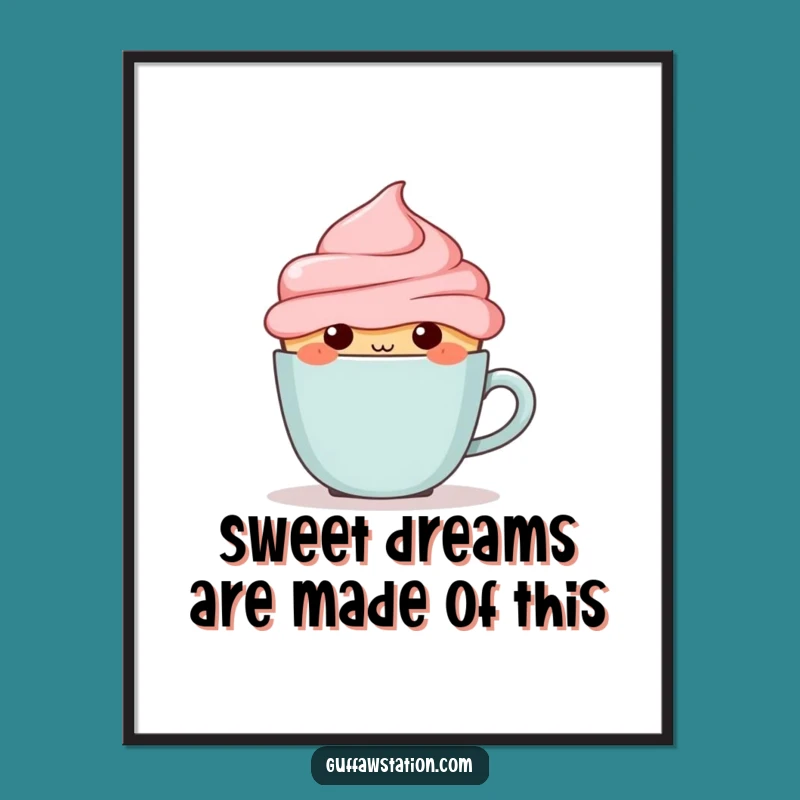 Blushing Cupcake Free Printable Wall Art - Funny Downloadable Decor for Sweet Spaces!