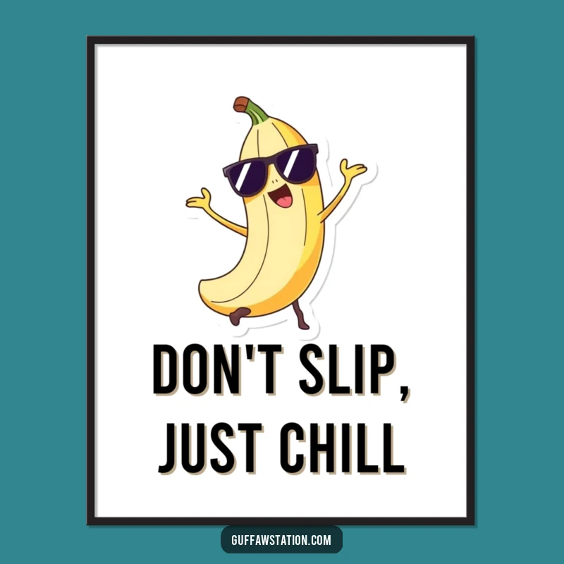Free Printable Banana Peel Wall Art - Funny Downloadable Cool Decor