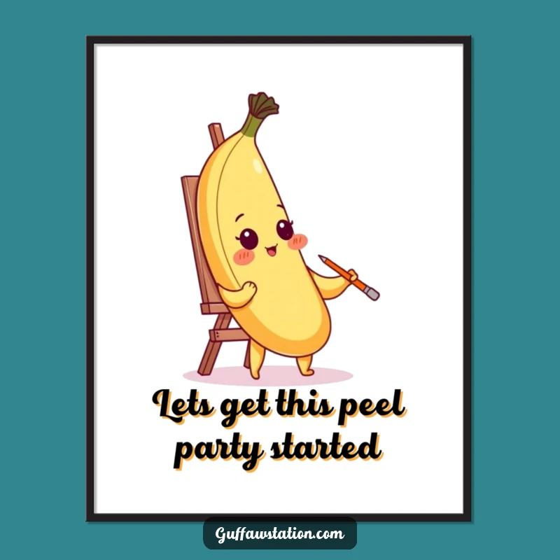 Free Printable Wall Art: Banana Self-Portrait - Whimsical Downloadable Decor
