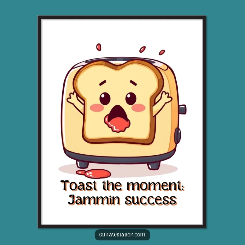 Free Printable Wall Art: Toast Jump Jam Funny Downloadable Decor