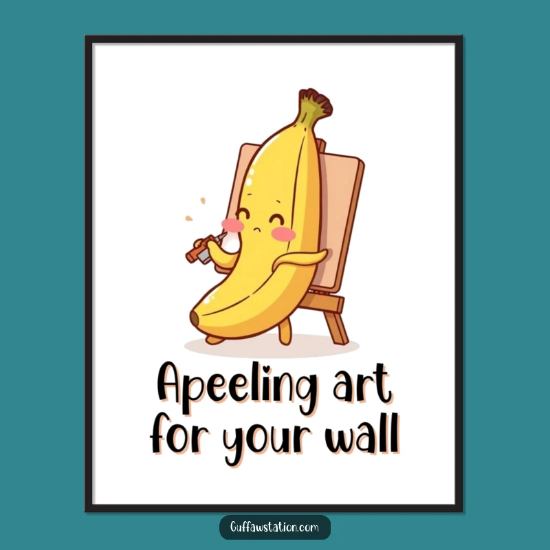 Funny Free Printable Wall Art: Banana Artist, Quirky Downloadable Decor, DIY Art