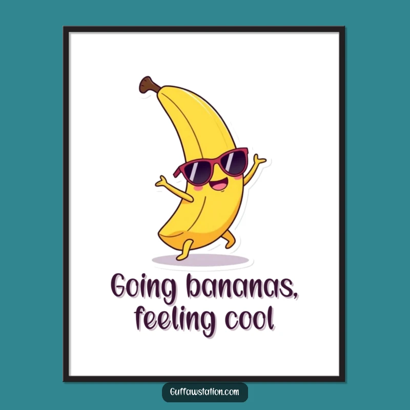 Free Printable Banana Cartwheel Art - Funny Downloadable Wall Decor for Fun Spaces