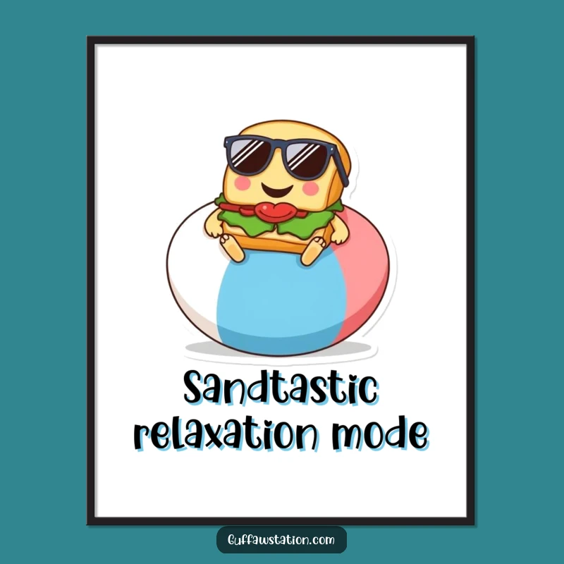 Funny Free Printable Wall Art: Cool Sandwich - Relaxed Downloadable Decor