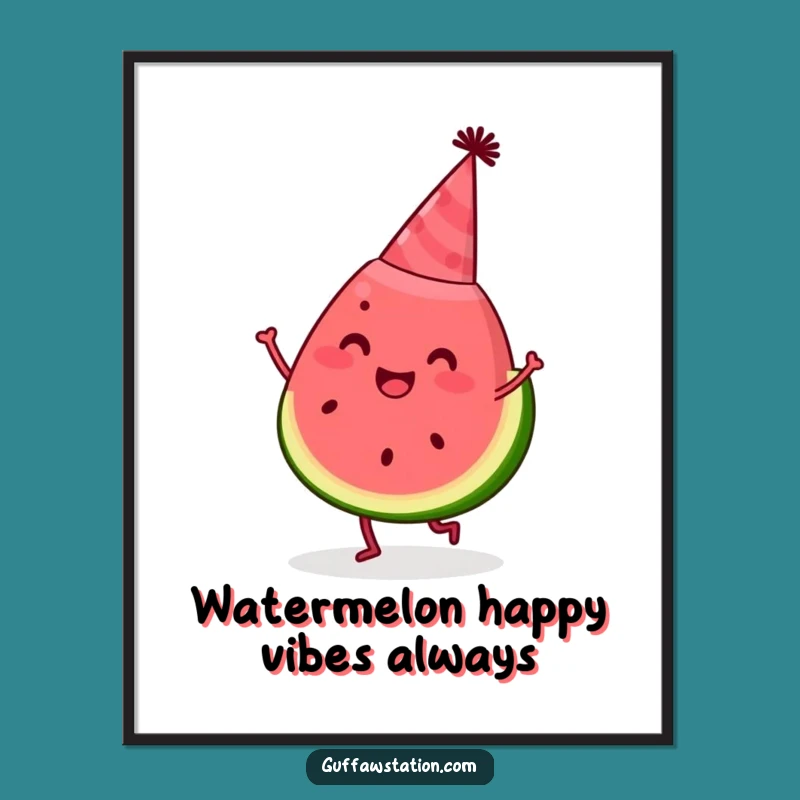 Funny Free Printable Wall Art: Dancing Watermelon, Quirky Downloadable Decor, DIY Art