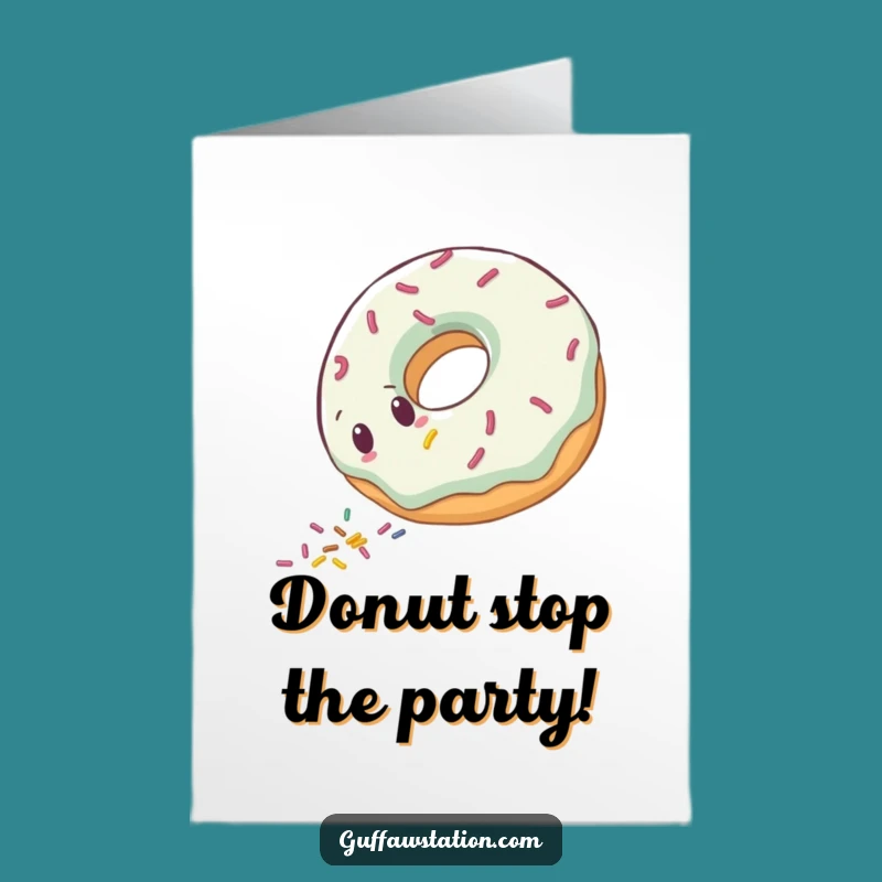 Free Printable Clumsy Donut Birthday Card - Funny Rolling Downloadable Gift