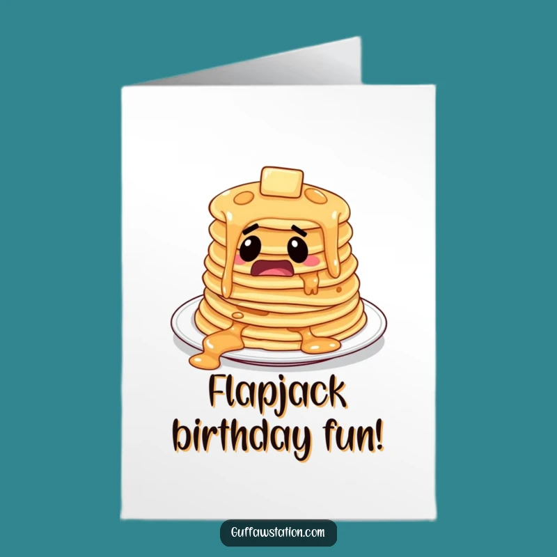 Free Printable Startled Pancakes Birthday Card - Funny Downloadable Breakfast Lover Gift