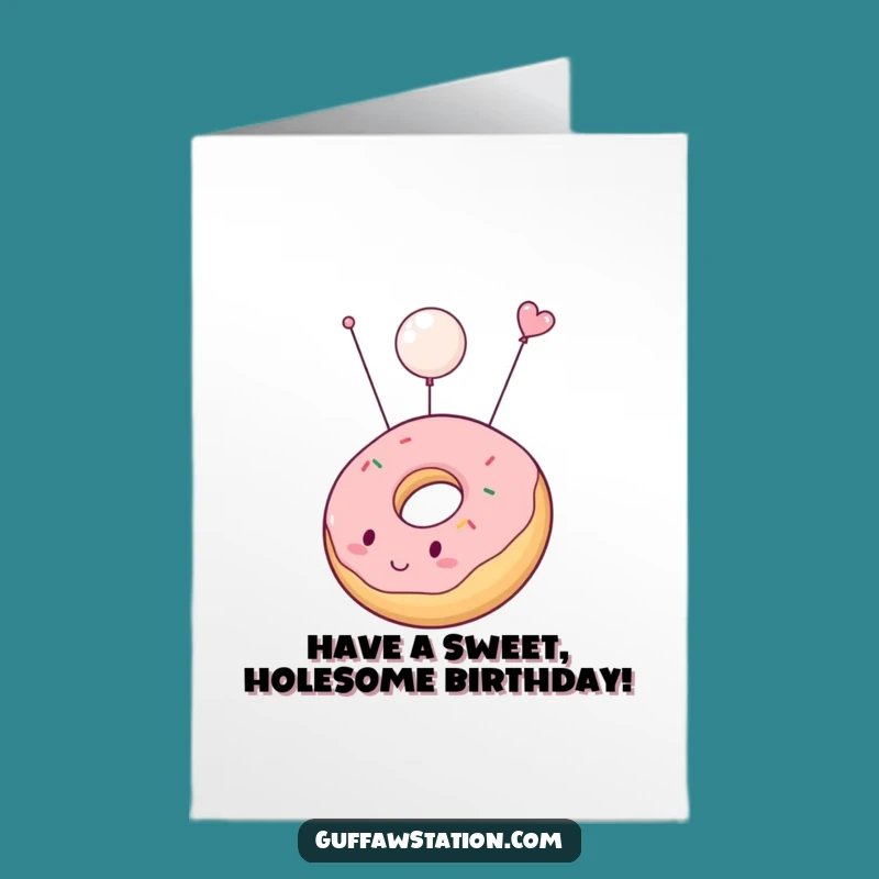 Free Printable Donut Birthday Card - Funny Floating Donut Downloadable Gift