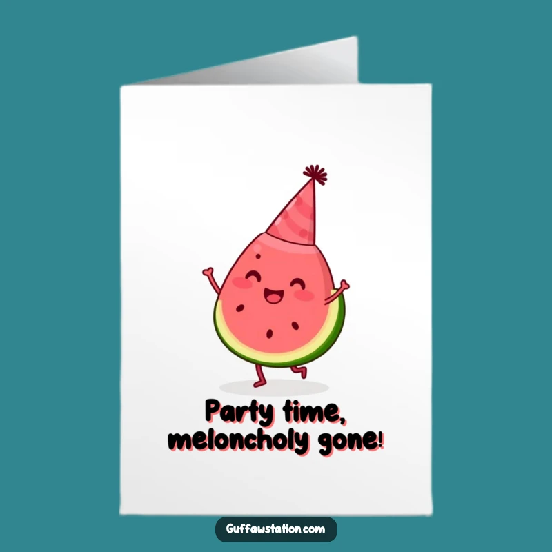 Funny Free Printable Birthday Card: Dancing Watermelon, Hilarious Downloadable Gift