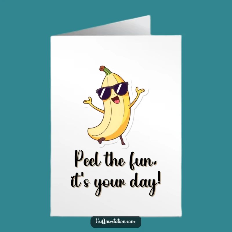 Free Printable Mischievous Banana Peel Birthday Card - Funny Downloadable Gift