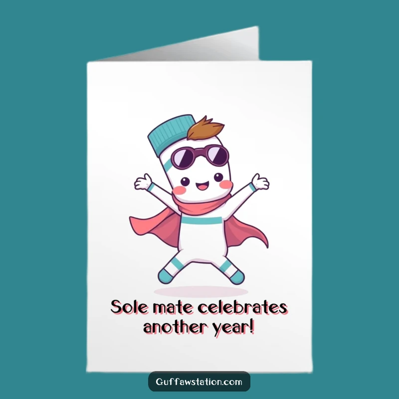 Funny Free Printable Superhero Sock Birthday Card - Hilarious Downloadable Gift for Him or Her