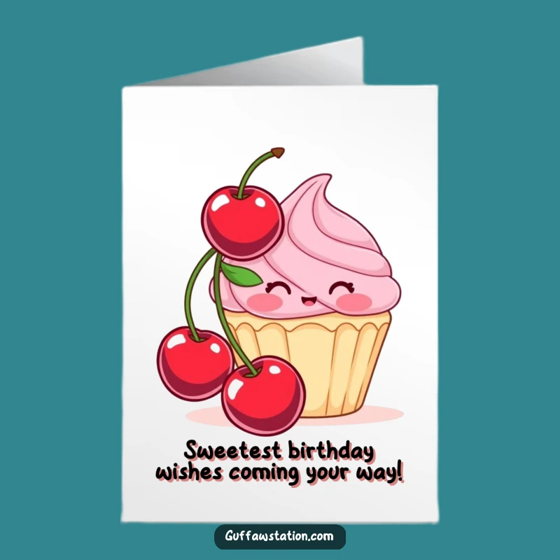 Free Printable Cupcake Birthday Card - Funny Shy Treat Downloadable Gift