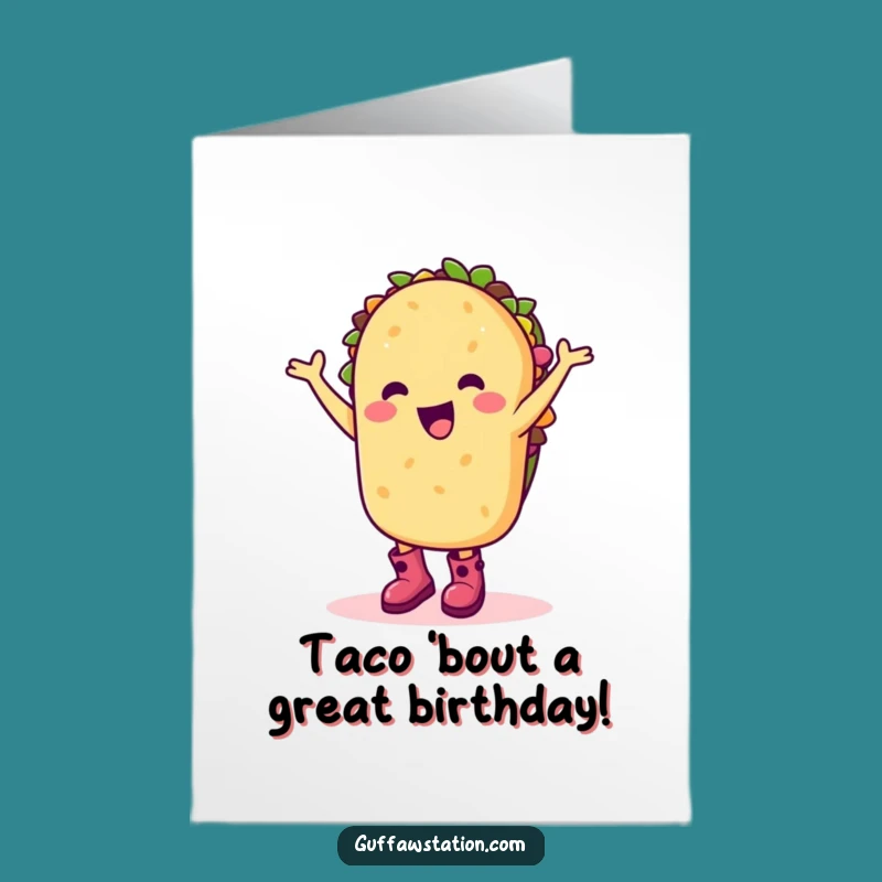 Free Printable Birthday Card: Happy Taco's Dance for a Festive Downloadable Gift