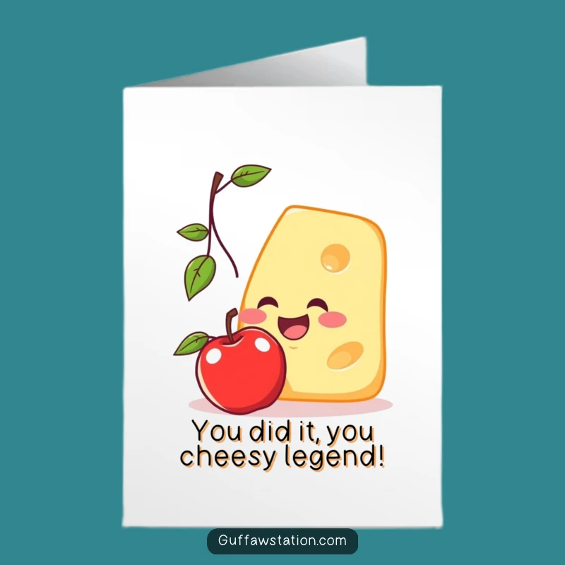 Congratulate with Laughs: Free Printable Cheese & Apple Card