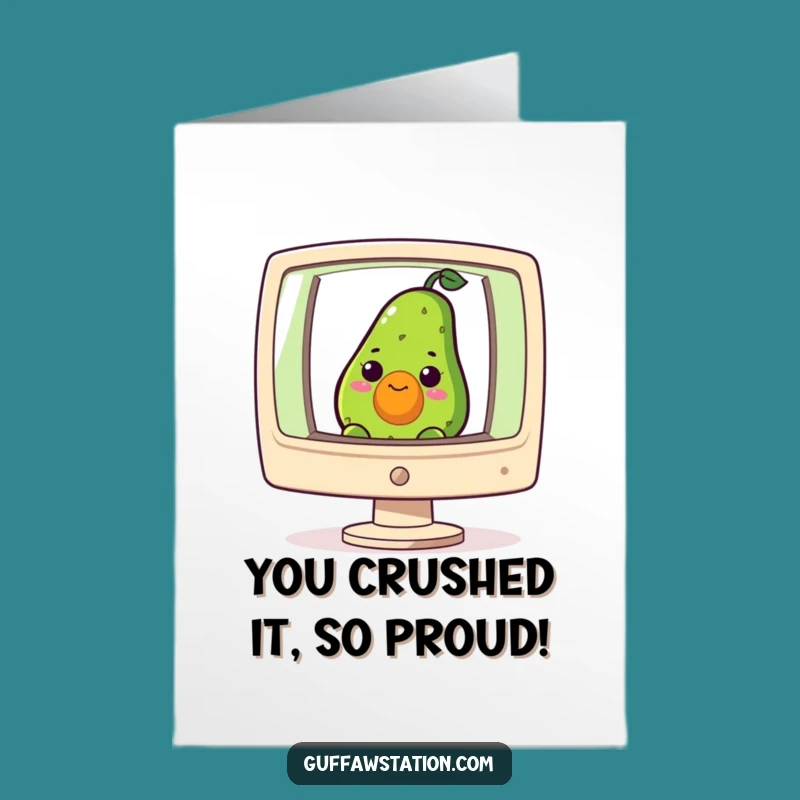 Free Printable Congrats Card: Avocado Tech Surprise Downloadable