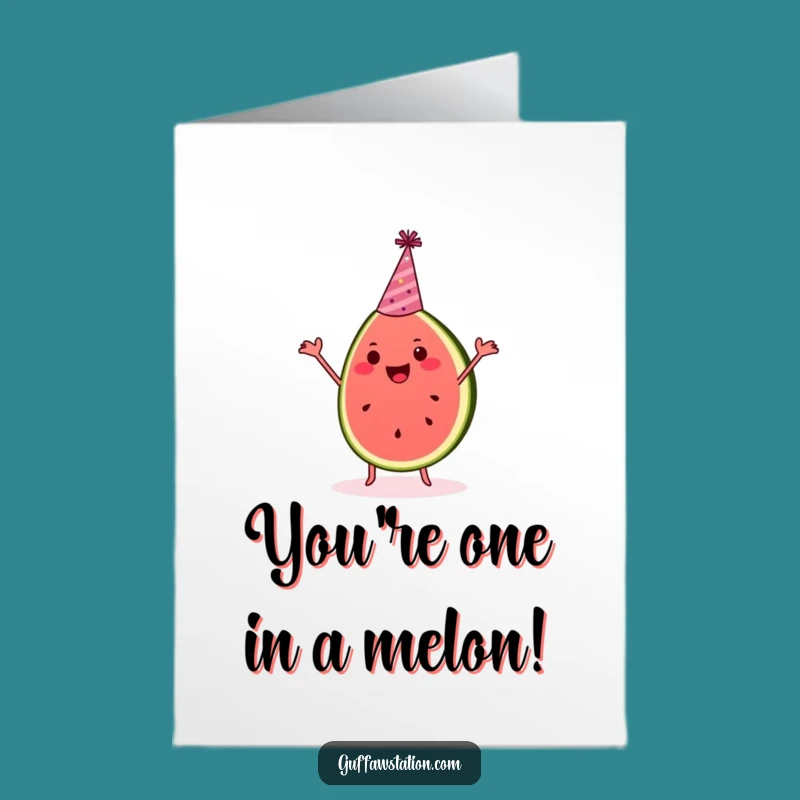 Free Printable Congrats Card: Dancing Watermelon Party Celebration!