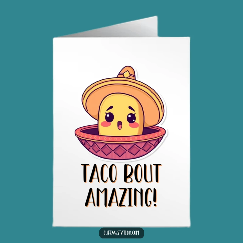 Free Printable Congrats Card: Fiesta Taco for Your Amazing Achievement!