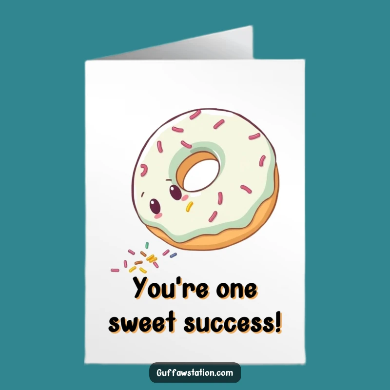 Free Printable Donut Roll Congrats Card - Funny Downloadable Sweet Success