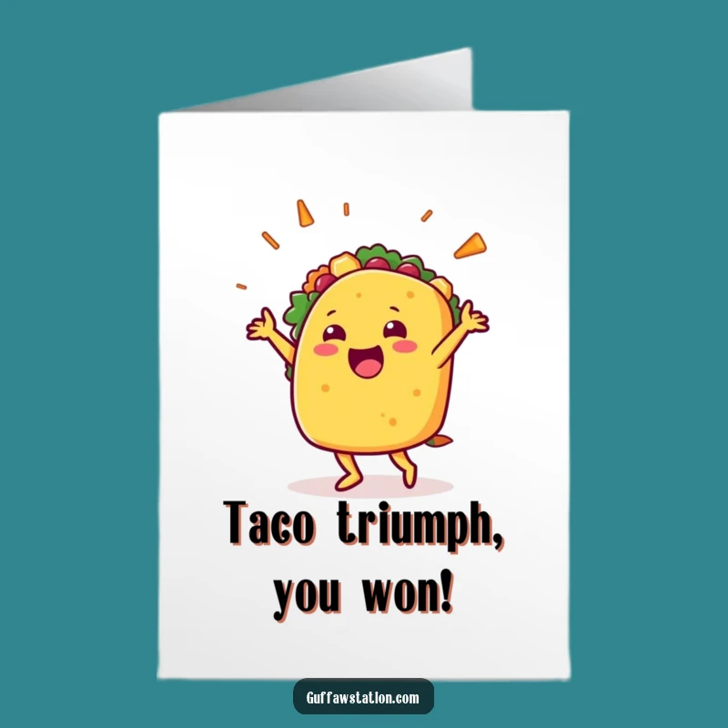 Free Printable Congrats Card: Festive Taco Dancer for a Joyful DIY Greeting