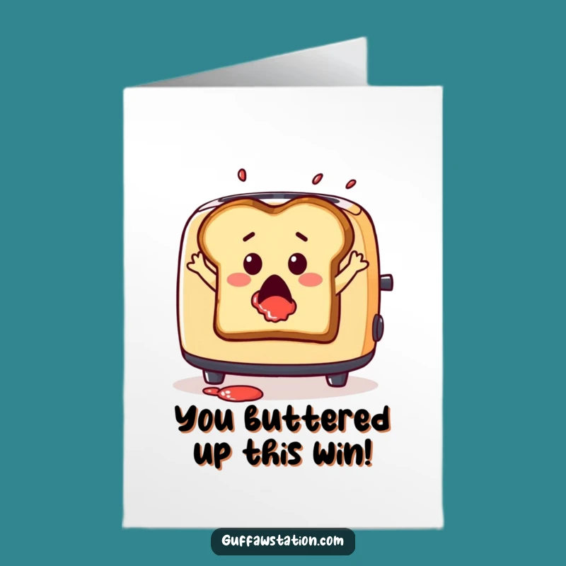 Free Printable Congrats Card: Toast Jump Jam Success Downloadable