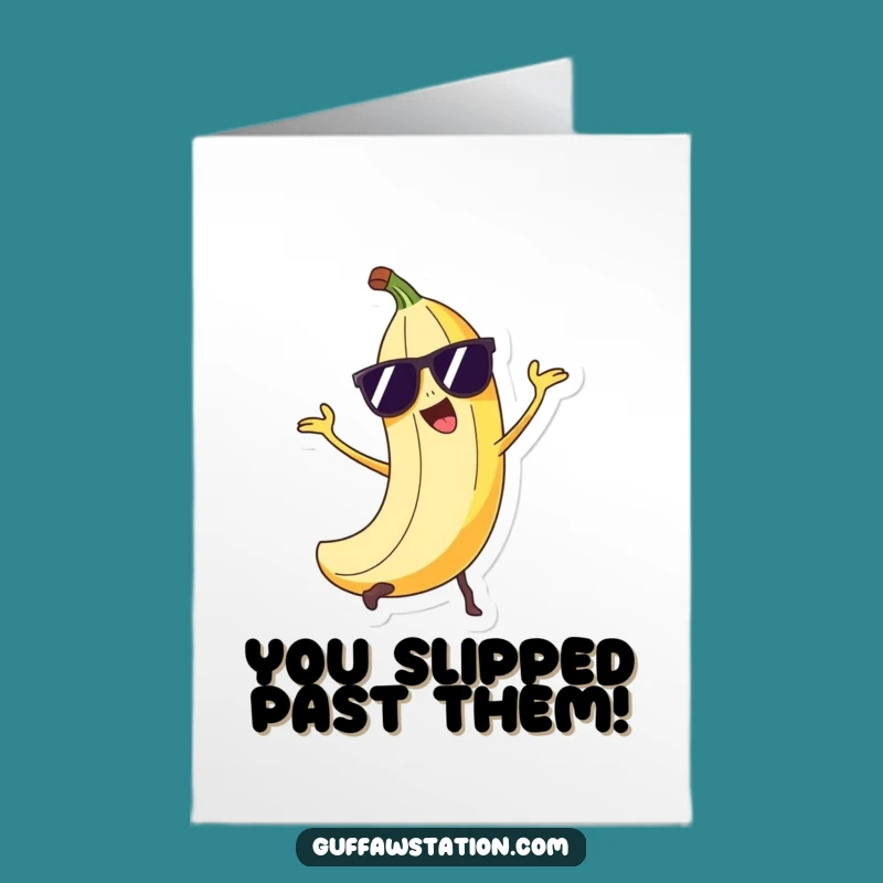 Free Printable Banana Peel Congrats Card - Funny Downloadable Prankster Gift