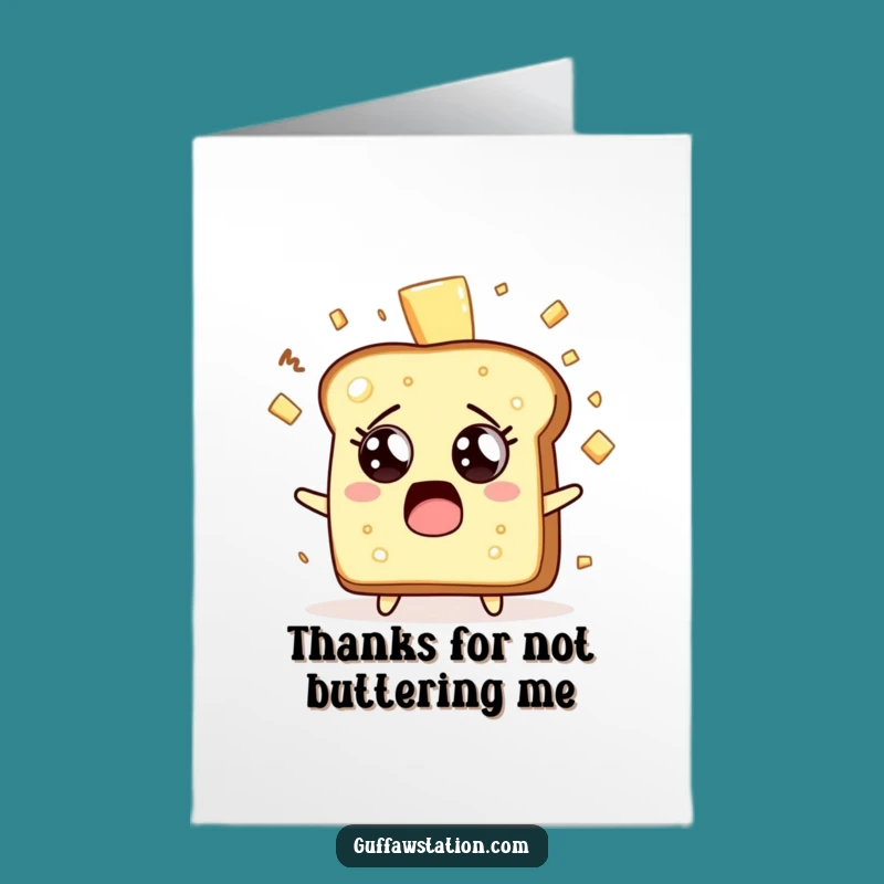 Free Printable Surprised Toast Thank You Card - Funny Downloadable Gift