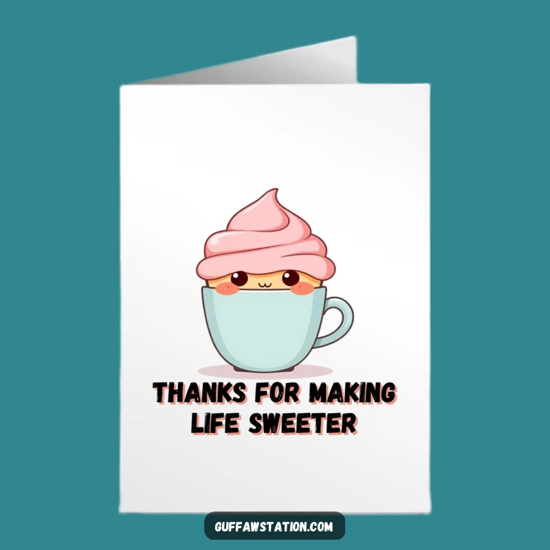 Free Printable Thank You Card: Cupcake Says Thanks! - Funny Downloadable Appreciation Gift!