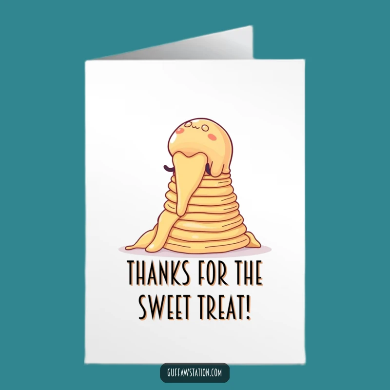 Free Printable Thank You Card: Wobbly Jelly on Pancakes - Sweet Downloadable Gratitude