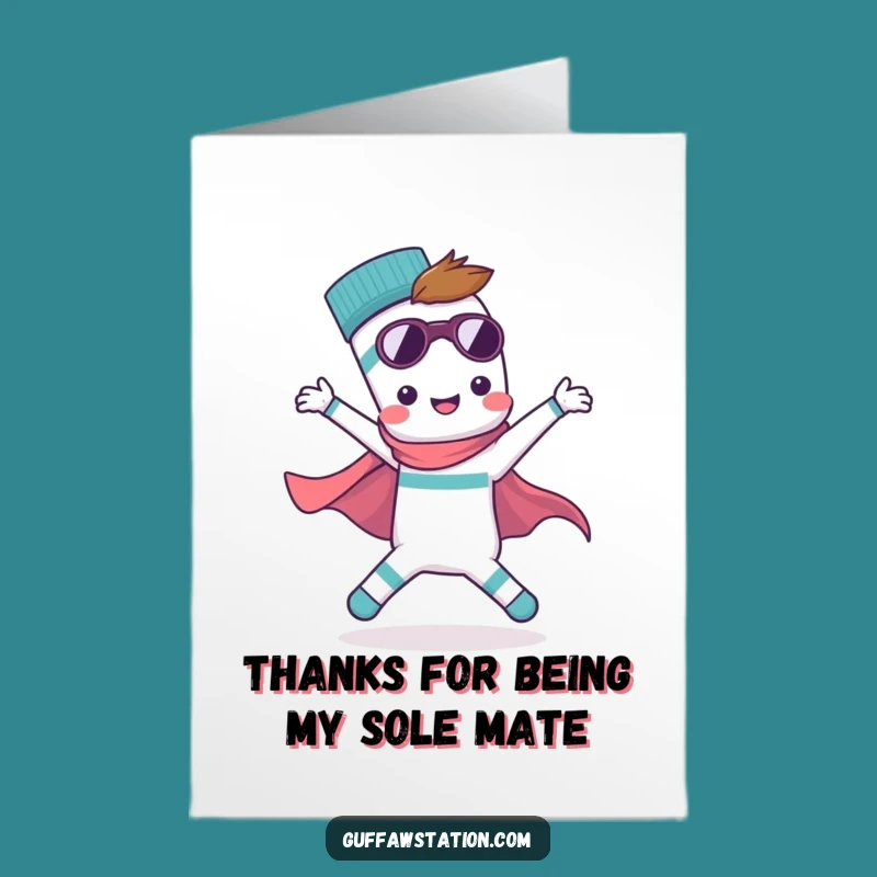 Hilarious Free Printable Thank You Sock Card - Grateful Downloadable Design for Friends