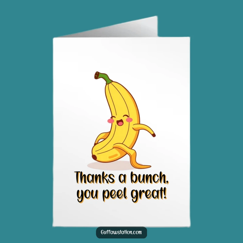 Free Printable Giggling Banana Thank You Card: Hilarious Gratitude Downloadable Gift