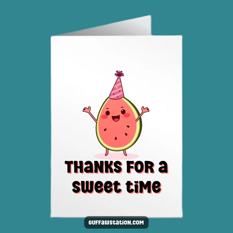 Free Printable Thank You Card: Dancing Watermelon Party Thanks!