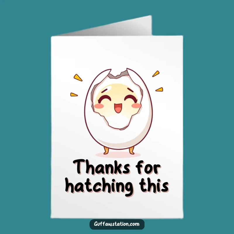Free Printable Thank You Card: Surprised Egg for a Quirky DIY Message