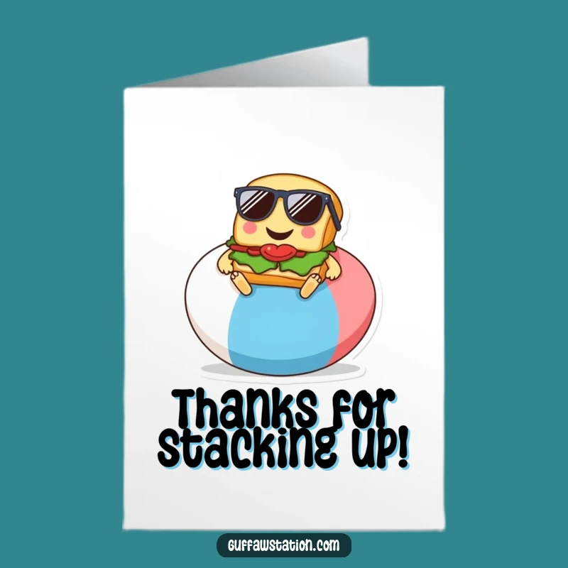 Free Printable Thank You Card: Cool Sandwich - Laid-back Downloadable Gratitude