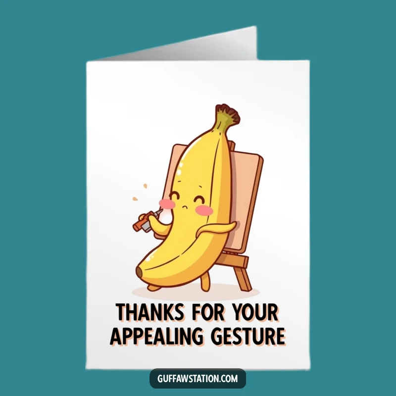 Free Printable Thank You Card: Banana Painter, Downloadable Sentiment, Easy DIY Gift
