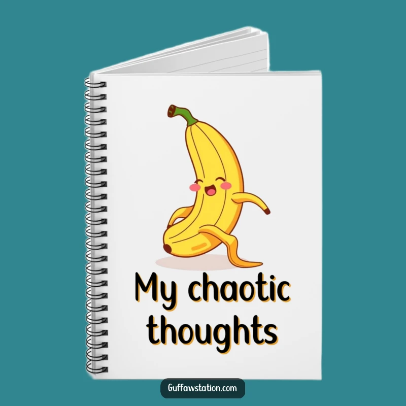 Funny Banana Slipping Notebook - Exaggerated Flair Journal Gift