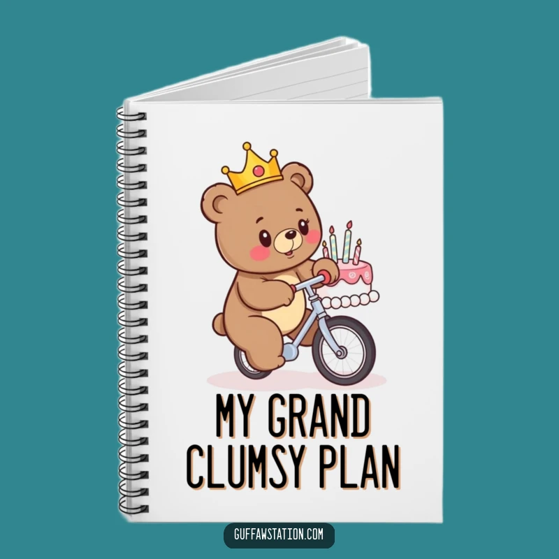 Funny Birthday Bear Unicycle Journal - Hilarious Notes & Ideas Book