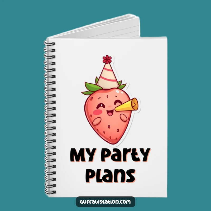 Funny Cheerful Strawberry Notebook - Hilarious Journal for Ideas & Notes Gift